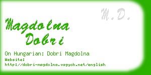 magdolna dobri business card